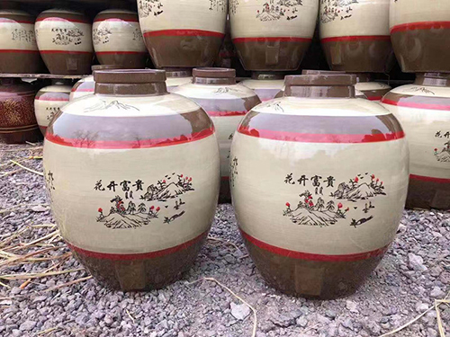 10-50斤小口酒坛(花开富贵白)