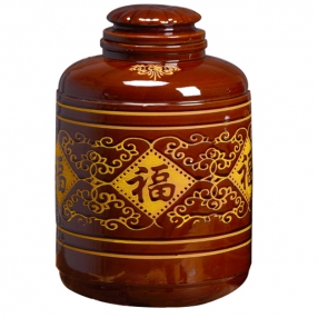 12-110斤梅酒瓶(火红釉)