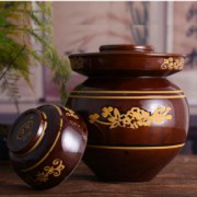 1-100斤陶瓷泡菜坛(栀子花火红釉)